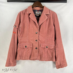 MCDC Vintage Pink Corduroy Jacket L More Core Division Chicks Y2K Retro Coquette